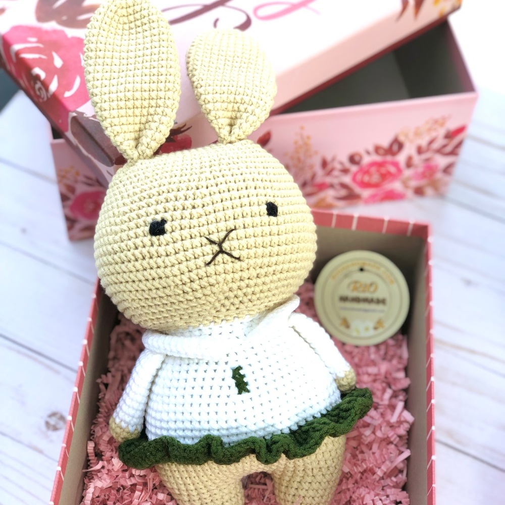 Handmade wool cotton bunny crochet, amigur…